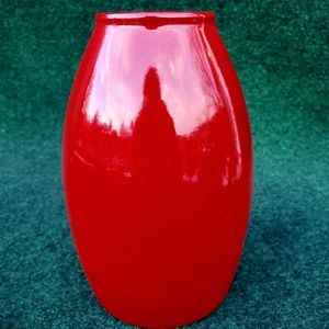 Scheurich Vase 629-18, 7" Tall  Germany Art Pottery Oxblood Red EUC